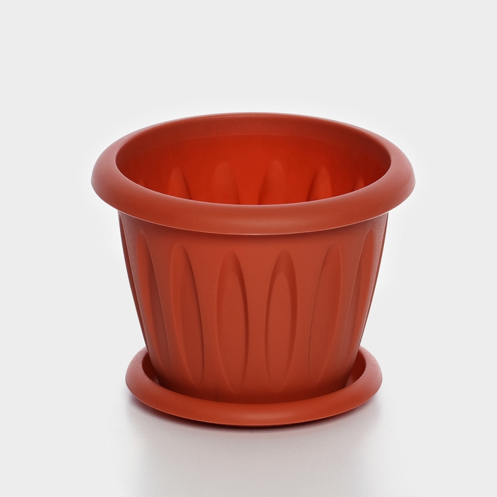 Горшок с поддоном «Фелиция», 900 мл, цвет терракотовый Горшок с поддоном «Фелиция», 900 мл, цвет терракотовый