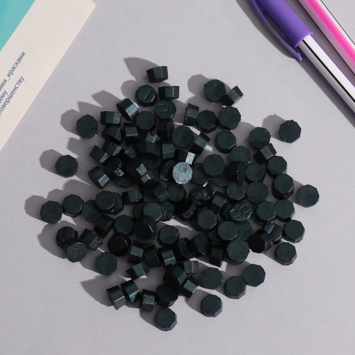 Сургуч в гранулах Сургуч в гранулах "Морская волна" перламутр набор 100 капсул