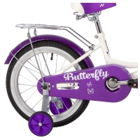 Велосипед 16" Novatrack BUTTERFLY, цвет белый/фиолетовый