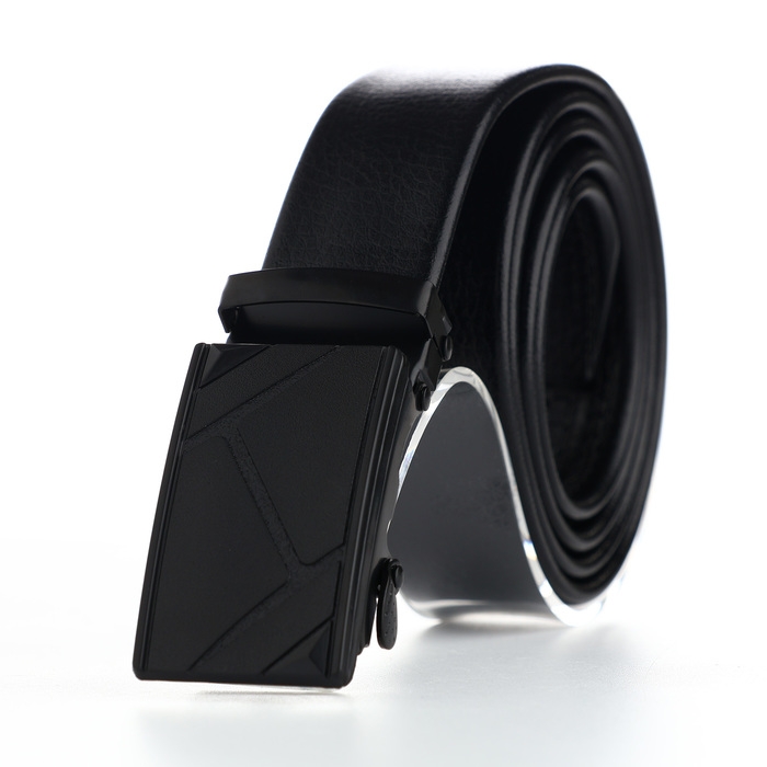 Ремень мужской, ширина 3,5 см, пряжка автомат, цвет чёрный Ремень мужской, ширина 3,5 см, пряжка автомат, цвет чёрный