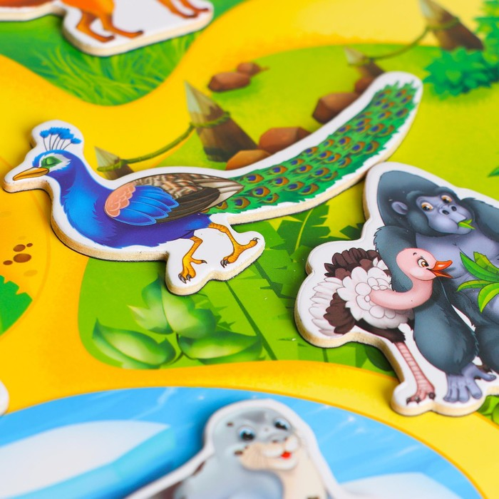 Магнитный конструктор-планшет «Зоопарк» Магнитный конструктор-планшет «Зоопарк»