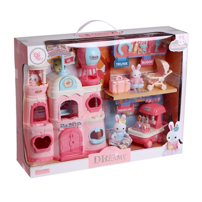 Дом для зверей «Зайчики: большая семья» с набором аксессуаров Дом для зверей «Зайчики: большая семья» с набором аксессуаров