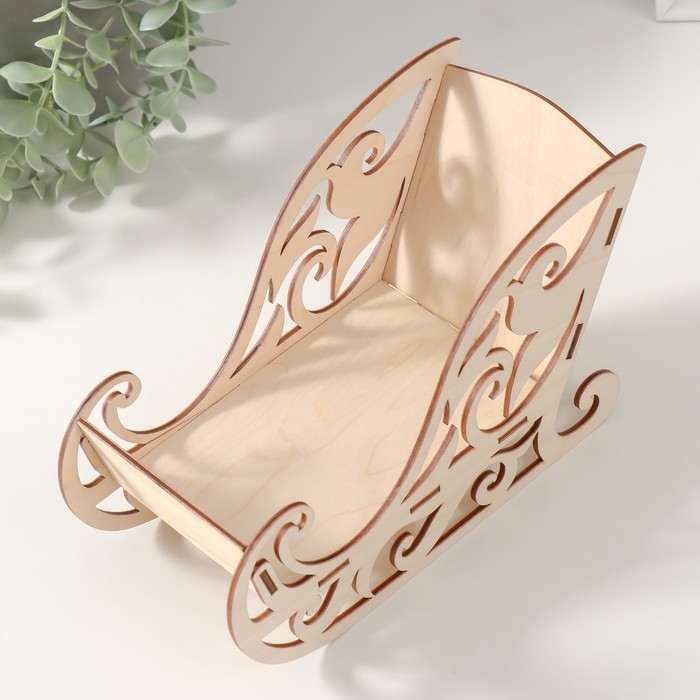 Шкатулка-сани  Шкатулка-сани "Новогодние" 22х9,5х13 см (набор 5 деталей)