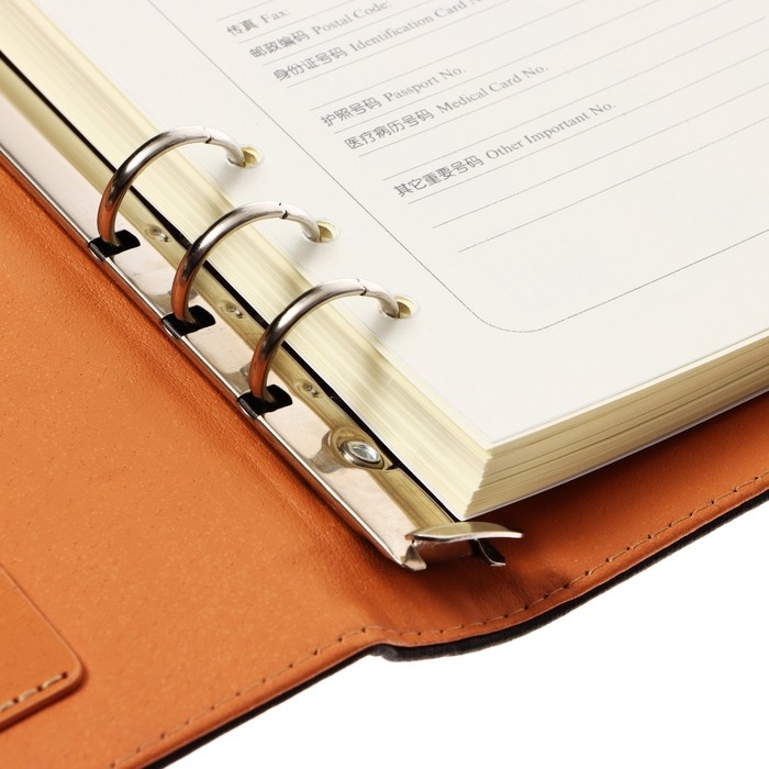 Органайзер на кольцах, формат А5, 90 листов, линия, с хлястиком, обложка кожзам МИКС Органайзер на кольцах, формат А5, 90 листов, линия, с хлястиком, обложка кожзам МИКС