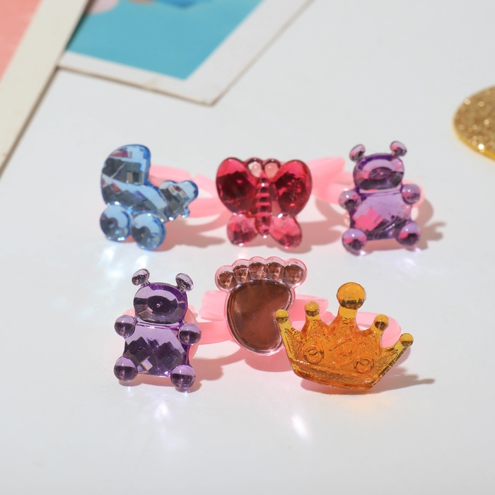 Кольца детские набор 36шт «Выбражулька» ассорти воображение, форма МИКС, цвет МИКС, б-р Кольца детские набор 36шт «Выбражулька» ассорти воображение, форма МИКС, цвет МИКС, б-р