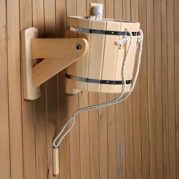 Обливное устройство из кедра, 12 л, с нержавеющей вставкой Обливное устройство из кедра, 12 л, с нержавеющей вставкой