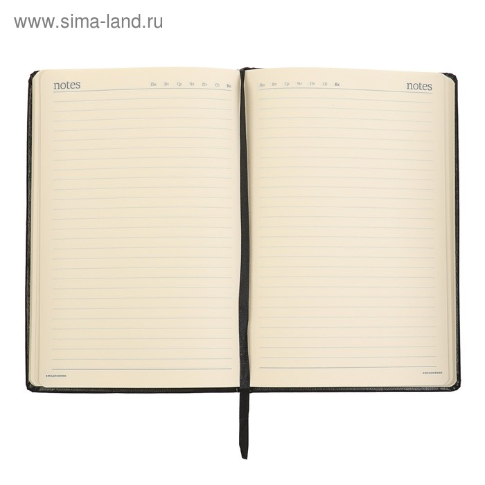 Ежедневник недатированный А5, 160 листов Megapolis, твёрдая обложка, искусственная кожа, чёрный