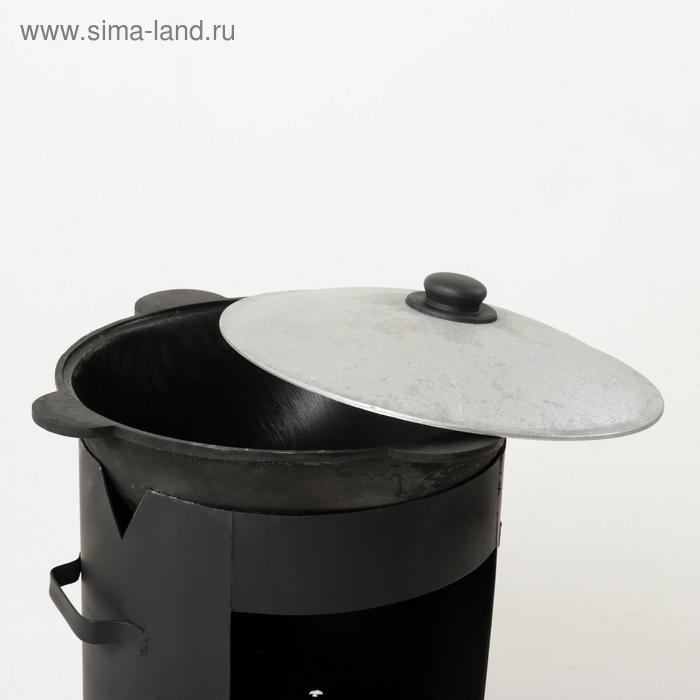 Набор для плова: казан 10л, печь, шумовка 42см, поварешка 47см, ляган 31см, приправа Набор для плова: казан 10л, печь, шумовка 42см, поварешка 47см, ляган 31см, приправа