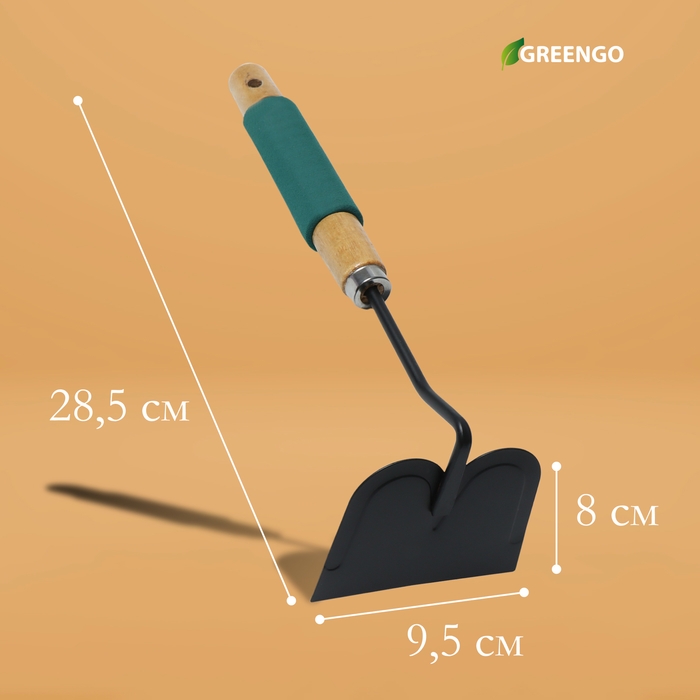 Тяпка посадочная Greengo, длина 28,5 см, деревянная ручка с поролоном Тяпка посадочная Greengo, длина 28,5 см, деревянная ручка с поролоном