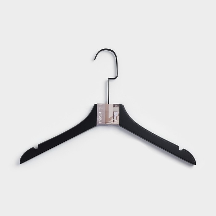Плечики - вешалка для одежды LaDо́m Black Lotus, 38,5×1,6×26,5 см, длинный крюк, широкие плечики Плечики - вешалка для одежды LaDо́m Black Lotus, 38,5×1,6×26,5 см, длинный крюк, широкие плечики