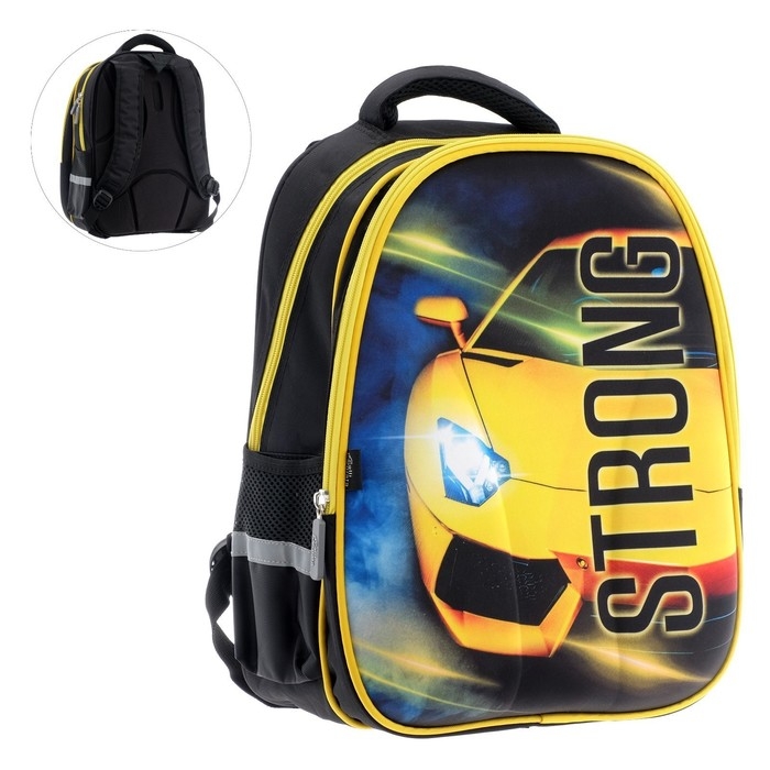 Рюкзак каркасный школьный Calligrata Рюкзак каркасный школьный Calligrata "Желтая тачка", 39 х 30 х 14 см