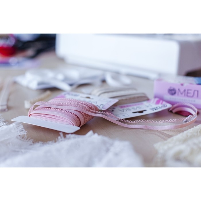 Резинка ажурная бельевая, 13 мм, 10 ± 1 м, цвет розово-персиковый Резинка ажурная бельевая, 13 мм, 10 ± 1 м, цвет розово-персиковый