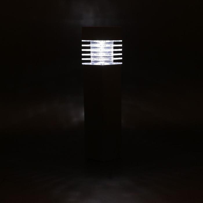 Садовый светильник на солнечной батарее «Столбик», 6 × 39 × 6 см, 1 LED, свечение белое Садовый светильник на солнечной батарее «Столбик», 6 × 39 × 6 см, 1 LED, свечение белое