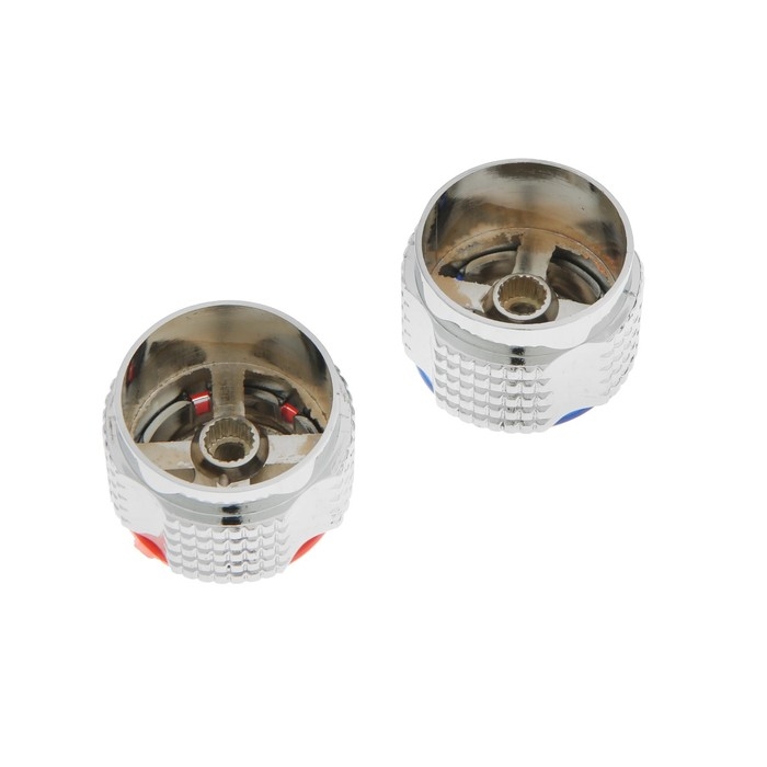 Комплект маховиков ZEIN Z204, для кран-букс со штоком на 24 шлица, цинк, 2 шт., хром Комплект маховиков ZEIN Z204, для кран-букс со штоком на 24 шлица, цинк, 2 шт., хром