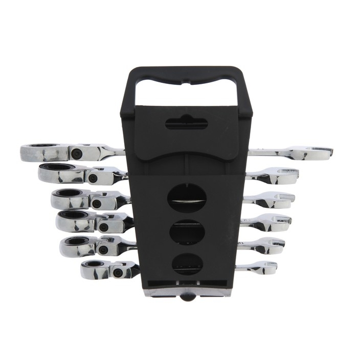 Набор ключей комбинированных трещоточных шарнирных ТУНДРА, CrV, 72 зуба, 8 - 17 мм, 6 шт. Набор ключей комбинированных трещоточных шарнирных ТУНДРА, CrV, 72 зуба, 8 - 17 мм, 6 шт.