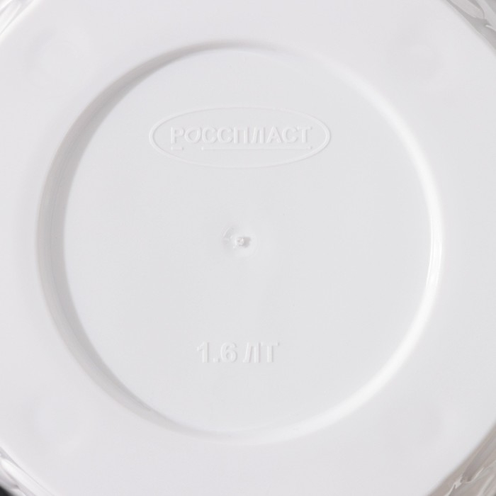 Горшок для цветов с поддоном «Камешки», 1,6 л, пластик, белый Горшок для цветов с поддоном «Камешки», 1,6 л, пластик, белый