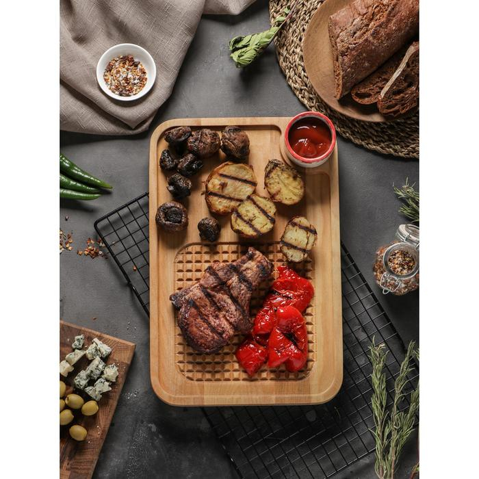 Доска сервировочная Доляна, 35×23×1,8 см, пропитка маслом, берёза Доска сервировочная Доляна, 35×23×1,8 см, пропитка маслом, берёза