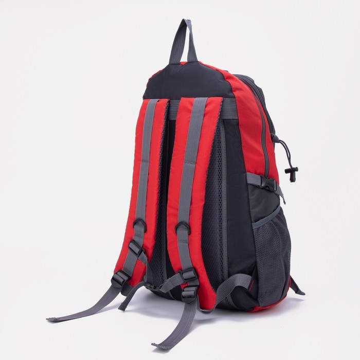 Рюкзак туристический с расширением, 7 л, 2 отдела на молнии, 4 кармана, цвет чёрный/красный Рюкзак туристический с расширением, 7 л, 2 отдела на молнии, 4 кармана, цвет чёрный/красный