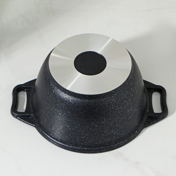 Кастрюля, 1 л, d=18 см, h=13.5 см, стеклянная крышка, антипригарное покрытие, цвет тёмный мрамор Кастрюля, 1 л, d=18 см, h=13.5 см, стеклянная крышка, антипригарное покрытие, цвет тёмный мрамор