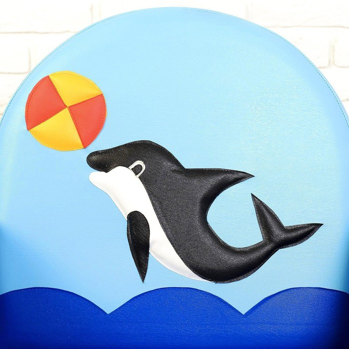 Комплект мягкой мебели «Агата», цвет сине-голубой, с дельфином Комплект мягкой мебели «Агата», цвет сине-голубой, с дельфином