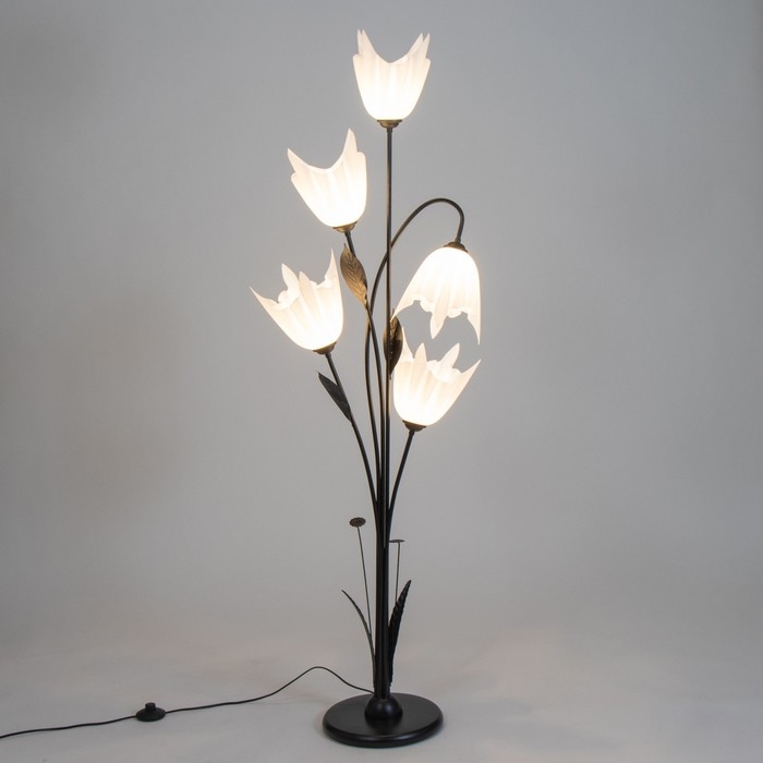 Торшер  Торшер "Аделла" 5хЕ27 15Вт белый h.145 см