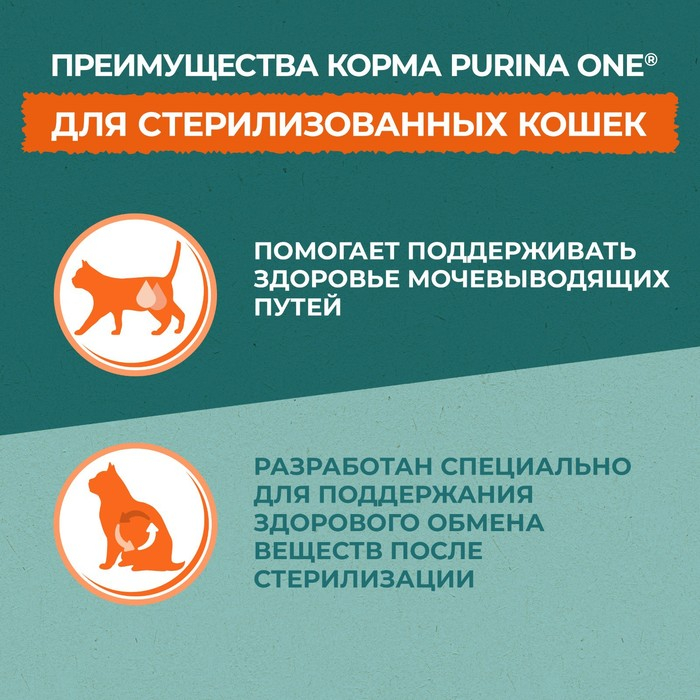 Сухой корм Purina One  Сухой корм Purina One "Природа здоровья" для стерилизованных кошек, говядина, 680 г