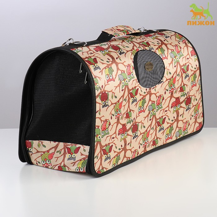 Сумка - переноска для животных  Сумка - переноска для животных "Совы", размер L, 53 х 21 х 29 см