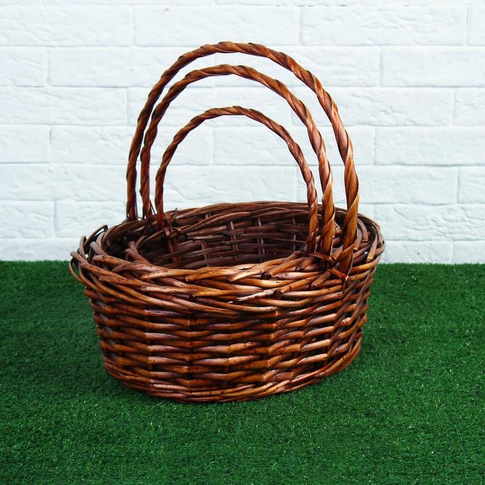 Набор корзин плетёных, ива, 3 шт Набор корзин плетёных, ива, 3 шт
