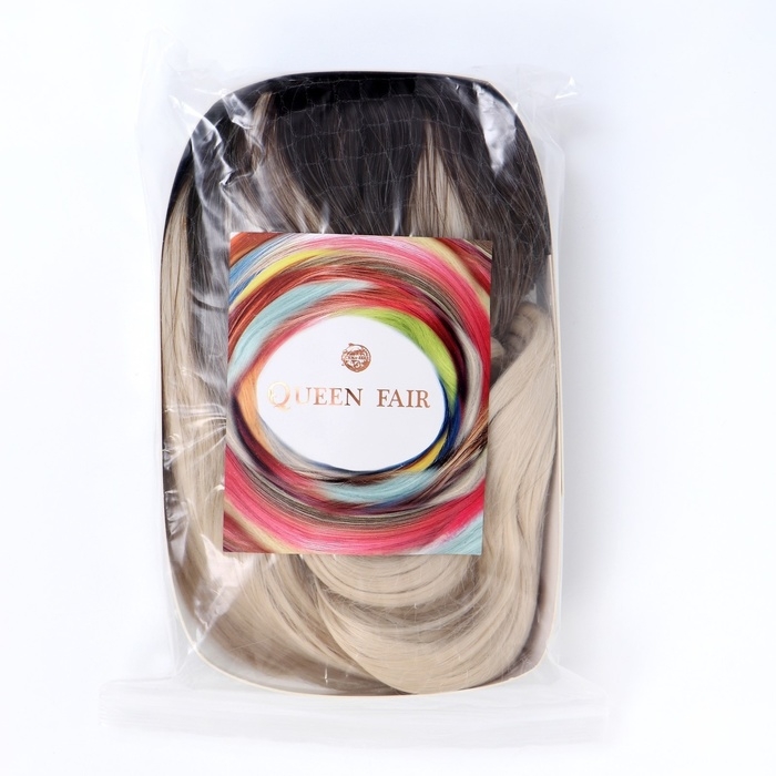 Парик искусственный, имитация кожи, 60 см, 160 гр, цвет омбре русый/блонд Парик искусственный, имитация кожи, 60 см, 160 гр, цвет омбре русый/блонд