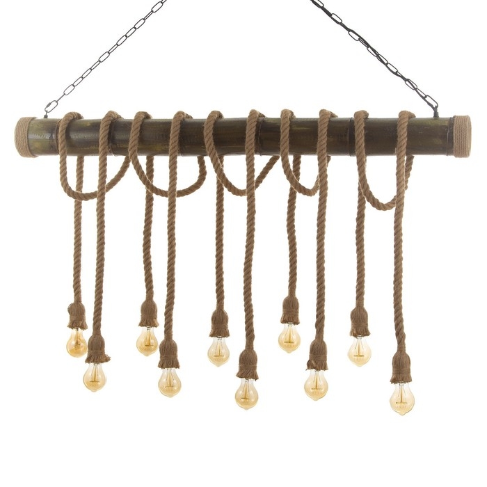 Светильник Светильник "Канаты" 10хЕ27 60Вт коричневый 120х17х17см BayerLux