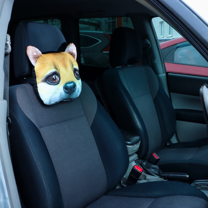 Подушка на подголовник МАТЕХ ANIMALS LINE, Шиба, 30 х 25 х 10 см, коричневый Подушка на подголовник МАТЕХ ANIMALS LINE, Шиба, 30 х 25 х 10 см, коричневый