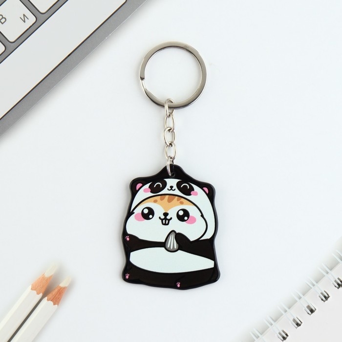 Брелок для ключей акриловый «Хомячок», 7 х 12,5 см