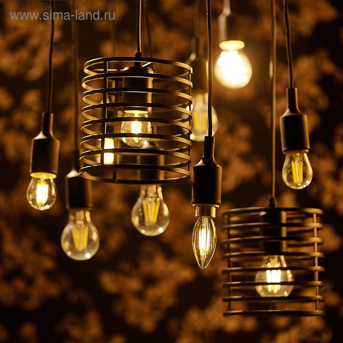 Лампа светодиодная, C37, 4 Вт, E14, 3000 К, 220 В, прозрачная Лампа светодиодная, C37, 4 Вт, E14, 3000 К, 220 В, прозрачная