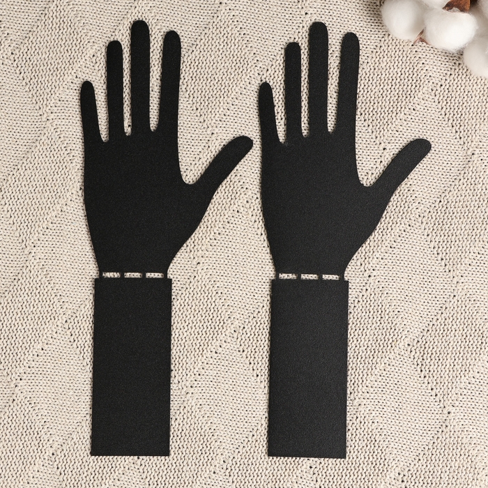 Держатель-подставка для книг  Держатель-подставка для книг "Ладони" набор 2шт, 15х10х10см, черный