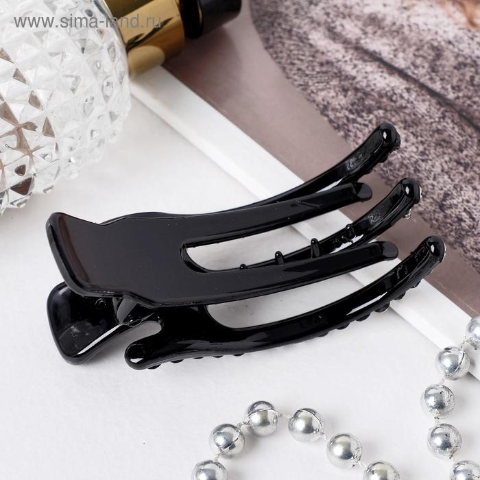 Зажим для волос Зажим для волос "Лора" 8 см, серебристо-чёрный