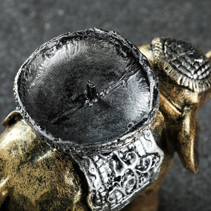 Подсвечник Подсвечник "Слон", золотой 13х19 см, для свечи d=4 см