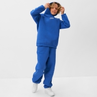 Костюм детский (худи, брюки) MINAKU: Basic Line KIDS, oversize, цвет синий, рост 140