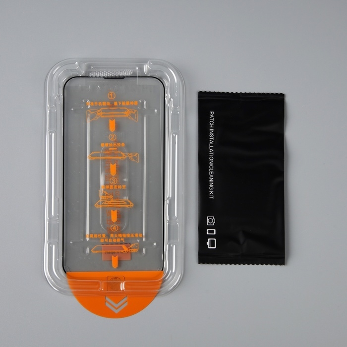 Защитное стекло для iPhone 13/13 Pro/14, с рамкой для установки, полный клей, 9H, 0.33 мм Защитное стекло для iPhone 13/13 Pro/14, с рамкой для установки, полный клей, 9H, 0.33 мм