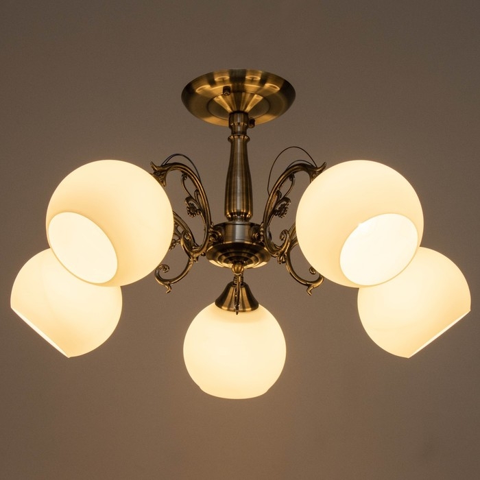 Люстра Люстра "Аурелия" 5x60Вт E27 античная бронза 60х60х30см.