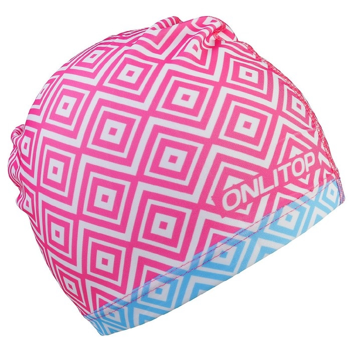 Шапочка для плавания взрослая ONLYTOP Swim, тканевая, обхват 54-60 см