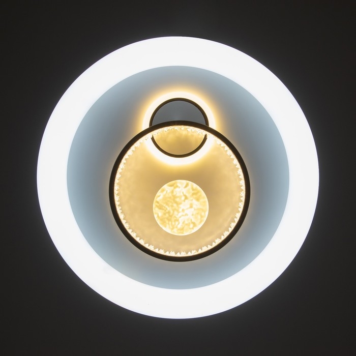 Светильник Светильник "Инеро" LED 120Вт бело-чёрный 49х49х7 см