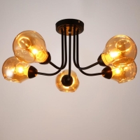 Люстра 1089/5BK 40Вт Е27 черный 60х60х26 см BayerLux