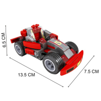 Конструктор гоночная машина «Супергонщик» KEYIXING Assembling Master, 3 в 1, 143 детали, 6+