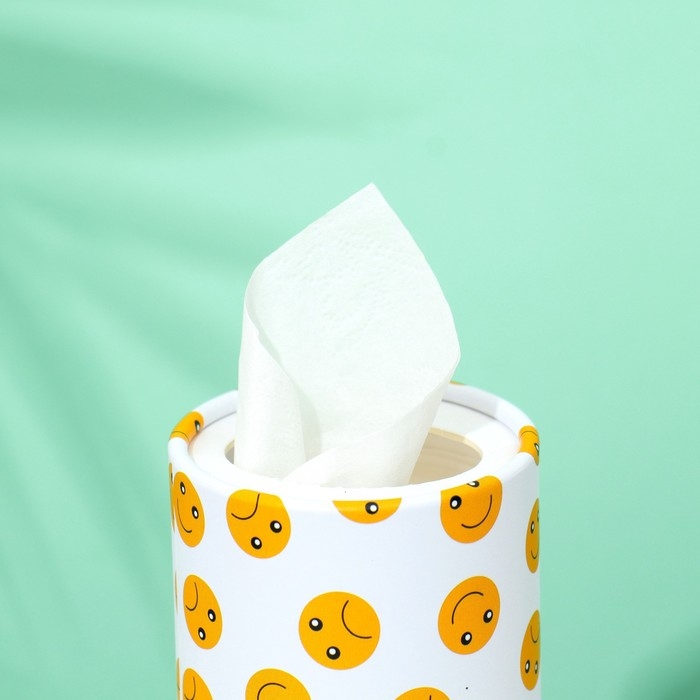 Салфетки в тубусе 50 шт, 2 слоя Салфетки в тубусе 50 шт, 2 слоя "Смайл"