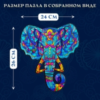 Пазл фигурный деревянный Timeless Elephant, размер 24х26 см, 144 детали