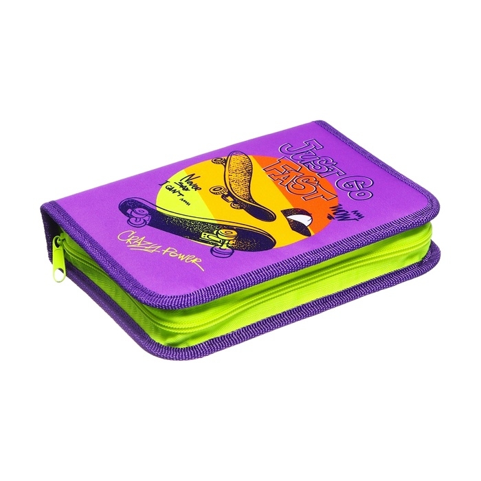 Пенал 1 секция, 140 х 200 х 40 мм, 2 откидные планки, тканевый, ПКТ 09-20 Пенал 1 секция, 140 х 200 х 40 мм, 2 откидные планки, тканевый, ПКТ 09-20 "Скейт граффити"