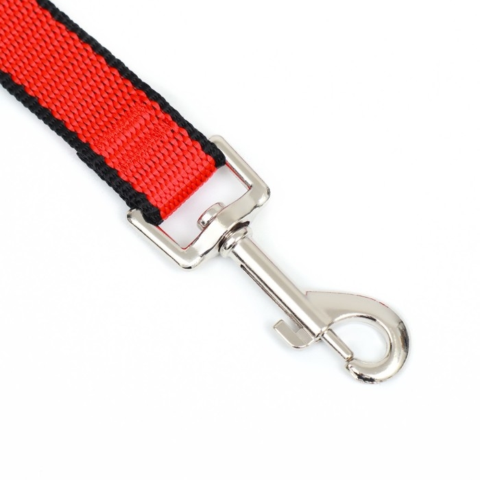 Поводок 2 м х 2 см, красно-чёрный Поводок 2 м х 2 см, красно-чёрный