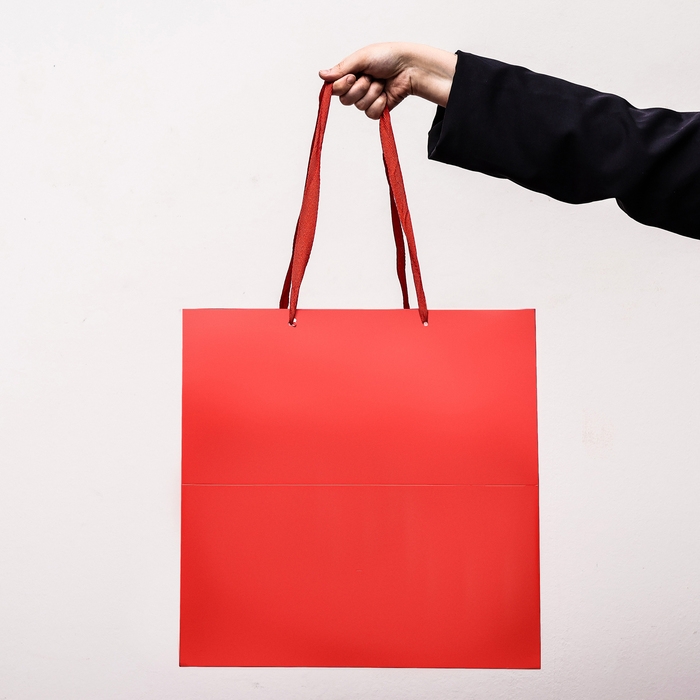 Пакет под торт, 40 х 40 х 40см, красный,1 шт Пакет под торт, 40 х 40 х 40см, красный,1 шт