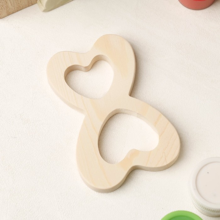 Заготовка для творчества Заготовка для творчества "Восьмерка из сердечек", 6,9 х 10 х 1,2 см, сосна