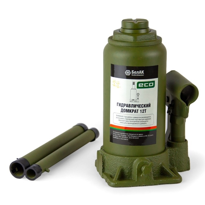 Домкрат гидравлический  Домкрат гидравлический "БелАК" ECO БАК.70018, подъем/подхват 385/200 мм, 12 т